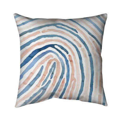 Fingerprint - 18"x18" Outdoors Throw pillow - Spun poly - Print on demand