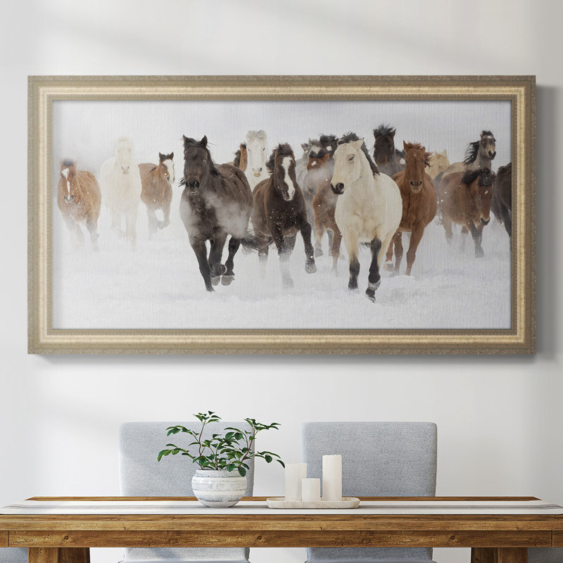 «Pasture Run», reproduction d'un seul cadre photo sur toile, H 29 po x l 53 po x P 2,5 po
