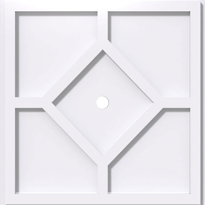 Médaillon de plafond contemporain en PVC de qualité architecturale 16 po x P 1 po x P 5 1/2 po x P 1 po