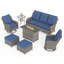 5-Person Patio Conversation Sets With Fire Pit Table-1782212902