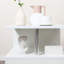 Table de bout moderne de 20 po, table d'appoint décorative, table basse en forme de S avec tablette de rangement et poteaux en acier
