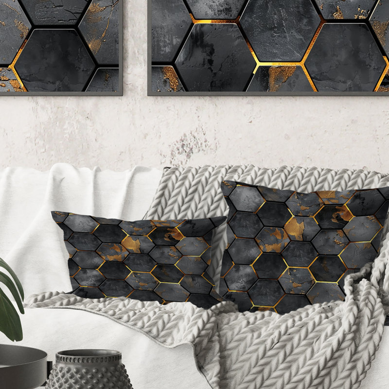 Coussin lombaire glamour Hexagon II - Glam