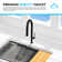 KBFmore 17.63 Inch Dual Function Stainless Steel Kitchen Faucet with Pull Out Down Spray Head