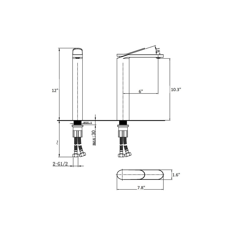 Single-handle Bathroom Faucet, Matte White