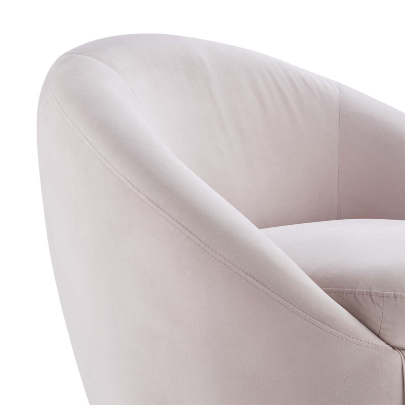 Chaise pivotante en velours performance Buttercup, Rose