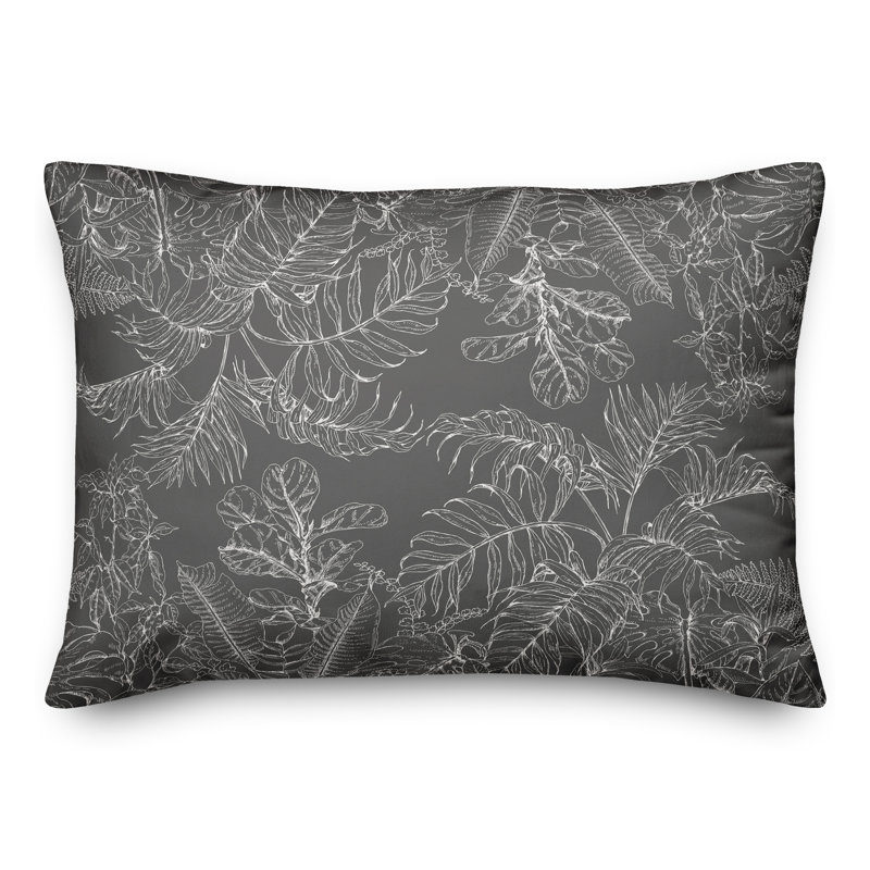 Botanical Sketch 16 Outdoor Throw Pillow, Pink