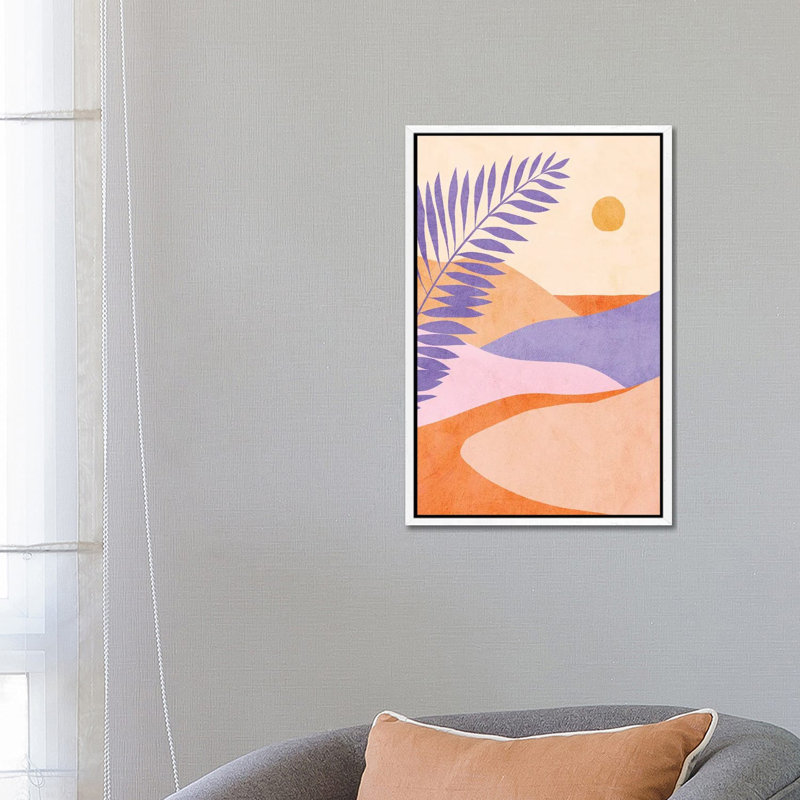 Midmod Tropical Summer IIII Lilac 1 Piece Wall Art on Canvas, 66.04 cm H x 45.72 cm W, White Framed