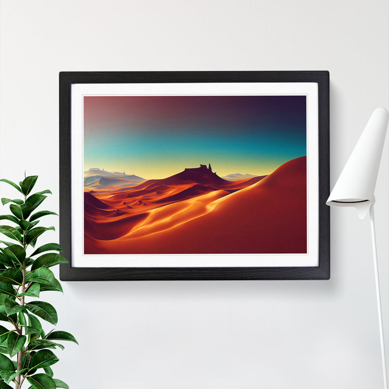 Charming Desert - Framed Print, Black Framed, 34cm H x 46cm W x 2cm D