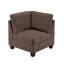 Modulaire - 2 pièces en café noir, siège en tissu semblable au lin et café en bois, chaise de fabrication améliorée et fiable