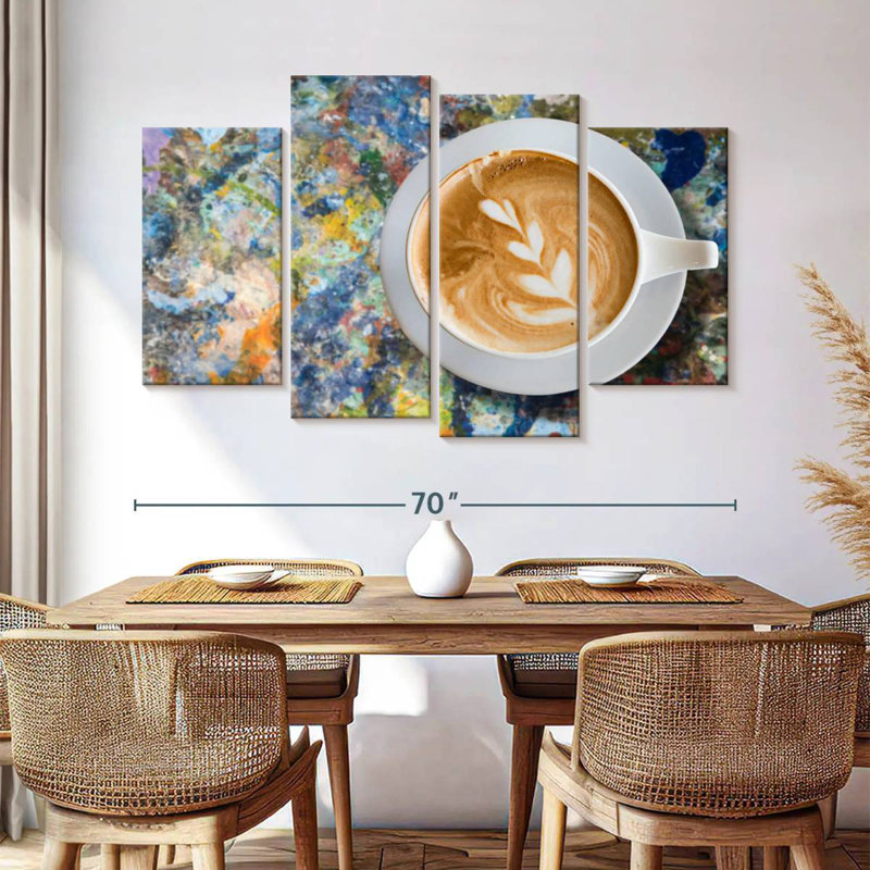 Yarlin Creative Latte Coffee, 42" H x 68" W