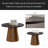 Round Coffee Table Sturdy Pedestal Wooden Tea Table For Living Room Easy To Assemble-294749657