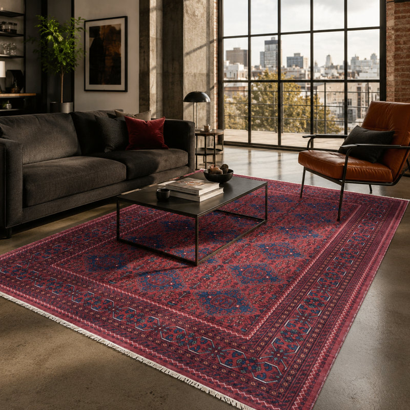 Vintage Look Cotton and Chenille Flatweave Area Rug, 120 x 180 cm