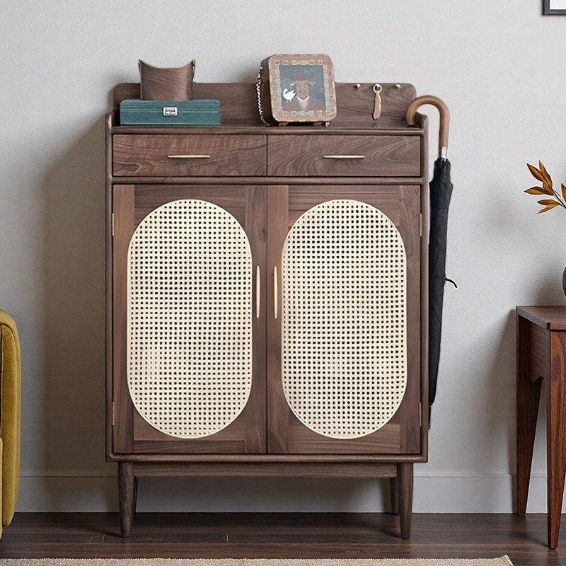 Retro and practical storage shoe cabinet