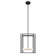 4-Light Rustic Farmhouse Lantern Adjustable Height Dimmable Black Chandelier Light Fixture