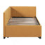 Upholstered Daybed With Trundle Sofa Bed Frame No Box Spring Needed, Linen Fabric-113814162-113814163