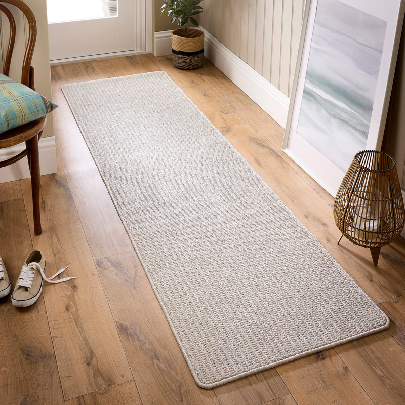 My Mat Sculptured Washable Waffle Texture Ivory, Runner 67 x 150cm