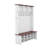 4-In-1 Hall Tree With 6 Hooks, Walnut Entryway Bench With Adjustable Shelves, Wooden Shoe Organizer With 16 Open Compartments-727166332