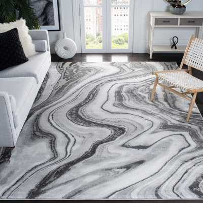Tapis abstrait gris Swindle