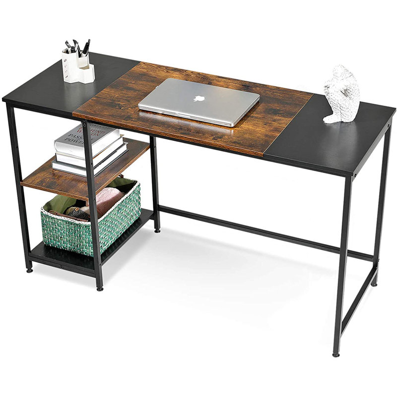 Leysin Metal Base Desk Shell, 76cm H x 150cm W x 50cm D, Black