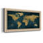 Bleu marine carte or - reproduction d'un seul cadre photo sur toile-875317253