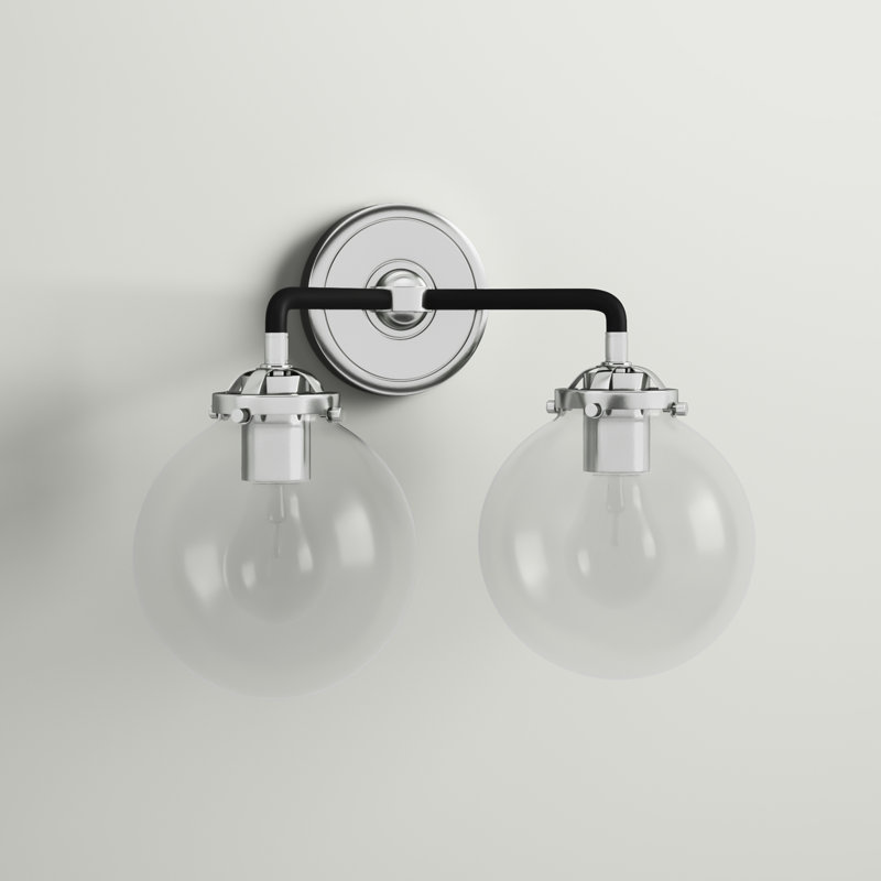 Emeril 2 - Light Dimmable Vanity Light, Black Polished Nickel, Clear
