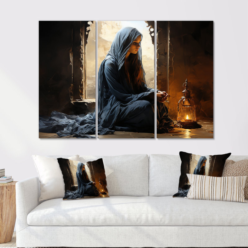 Ensemble de salon, art de l'Islam Salah, H 28 po x l 36 po, Toile tendue