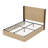 Wooden Platform Bed Frame with Enclosed Headboard