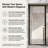 32" × 80" Matte‑Black Aluminum Full‑Lite Clear Tempered Glass Interior Door, Reversible Swing Single Glass Door-135940384