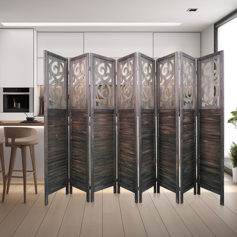 Cloisons, cloison de 6 pi en bois sculpté, 8