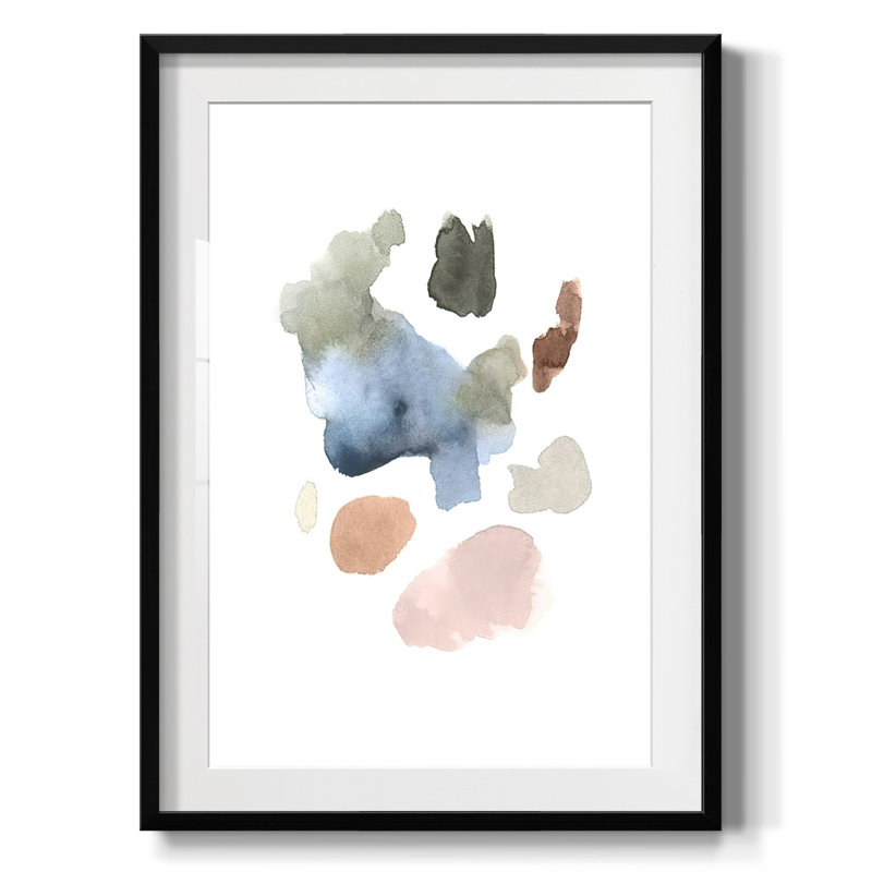 Fresh Start I, peinture encadrée sur papier, Noir