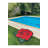 Rose-Shaped Black And Red Modern Rug-2008427631