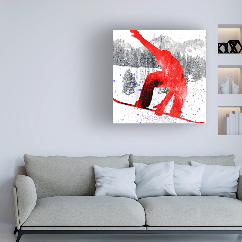 Lightboxournal «Extreme Snowboarder 04», art sur toile, H 24 po x l 24 po x P 2 po
