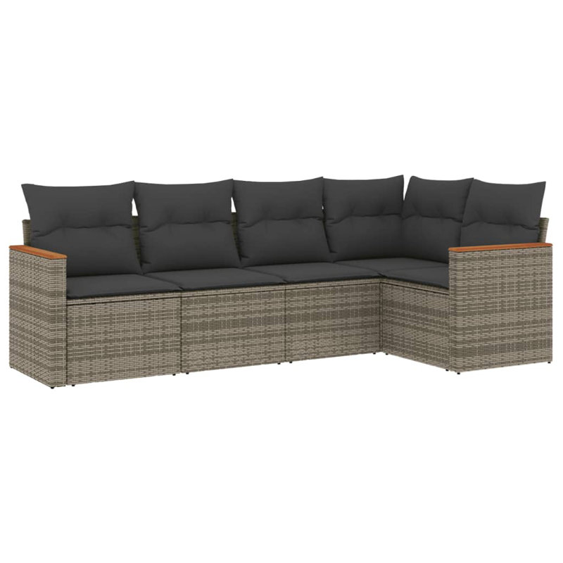 Vidaxl Garden Sofa Set With Dark Cushions