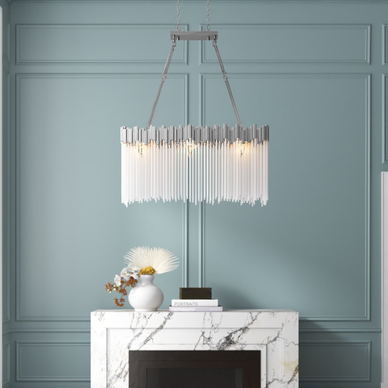 Luminaire suspendu Matrix - P 12,5 po x l 36,5 po x H 29 po - Nuit pluvieuse, Nuit pluvieuse, Six lumières