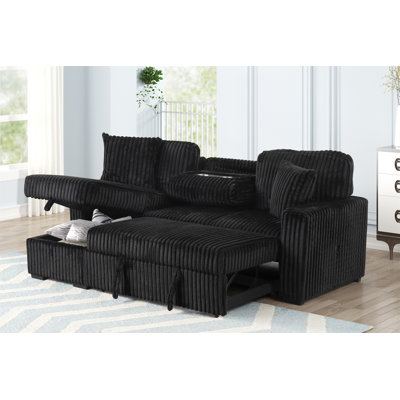 Canapé modulaire moelleux avec canapé-lit en tissu de velours