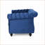 Causeuse de style Chesterfield avec capitonnage profond Détails cloutés | 61,75 po de largeur | Velours bleu marine-1060505843