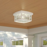 Cayman Matte White 2 - Bulb Outdoor Flush Mount