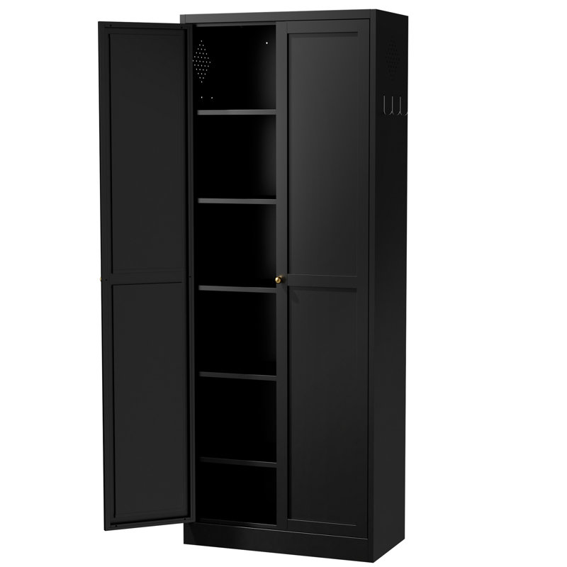 Armoire en métal avec 5 tablettes réglables