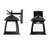 Black 11.02" H Aluminum Outdoor Wall Light