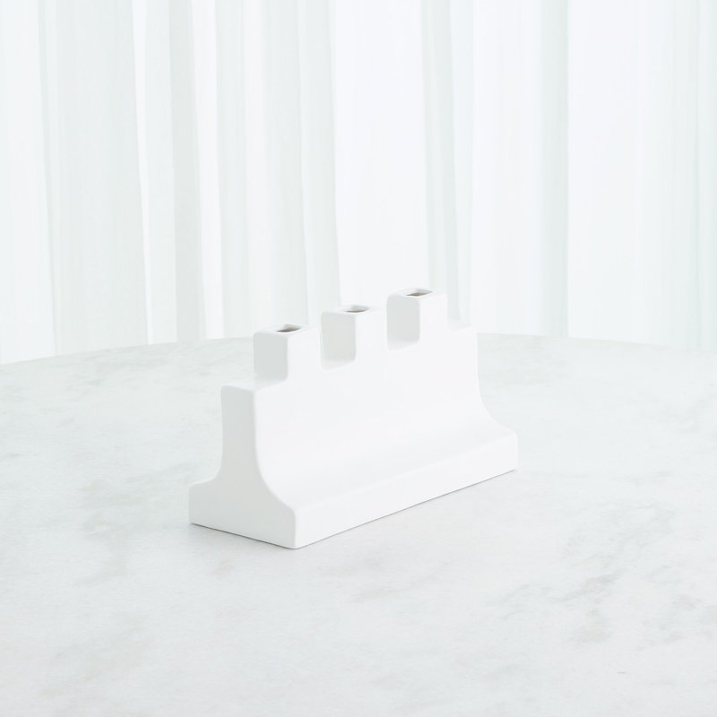 Icon Wide Vase-Matte White-Lg