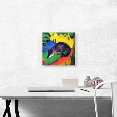 "Blue Fox" par Franz Marc, reproduction d'art sur toile tendue