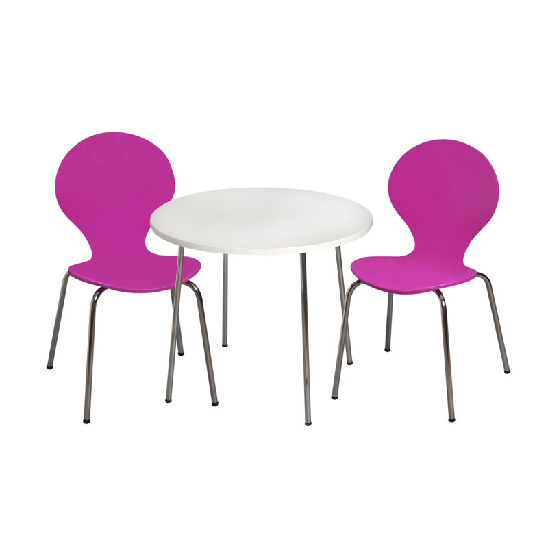 Ensemble de table de jeu et de chaises pour enfants Milsom, Mauve