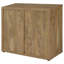Armoire d'appoint en bois d'ingénierie à 2 portes avec tablettes réglables brun manguier Rabinowitz