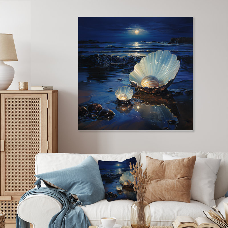 Décoration murale en métal White Clam Midnight Elegance - animaux, H 16 po x l 16 po x P 1 po