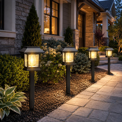 12-Pack 3000K Solar Pathway Lights with Automatic On/Off, Waterproof Outdoor Garden, Landscape, Path, Yard, Patio, Driveway and Walkway Decor