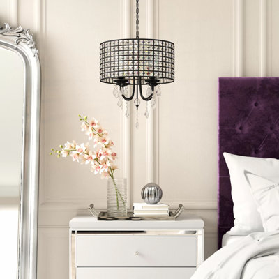 Lustre cylindrique en cristal à 4 lumières Dawone