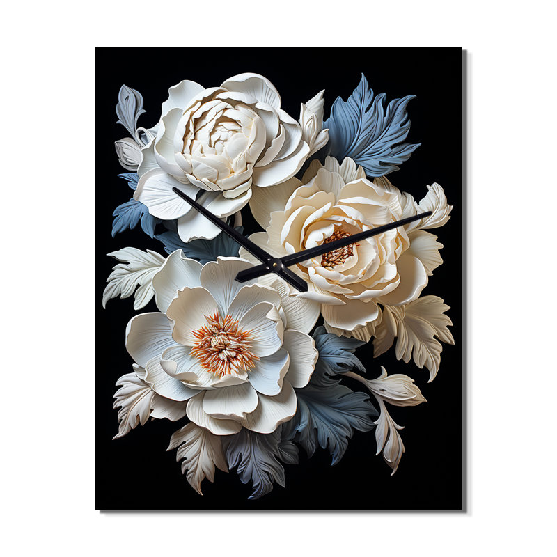 Dunya - Pivoines très horloges murales, Grand