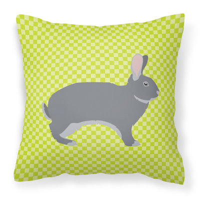Giant Chinchilla Rabbit Checkered Throw Pillow