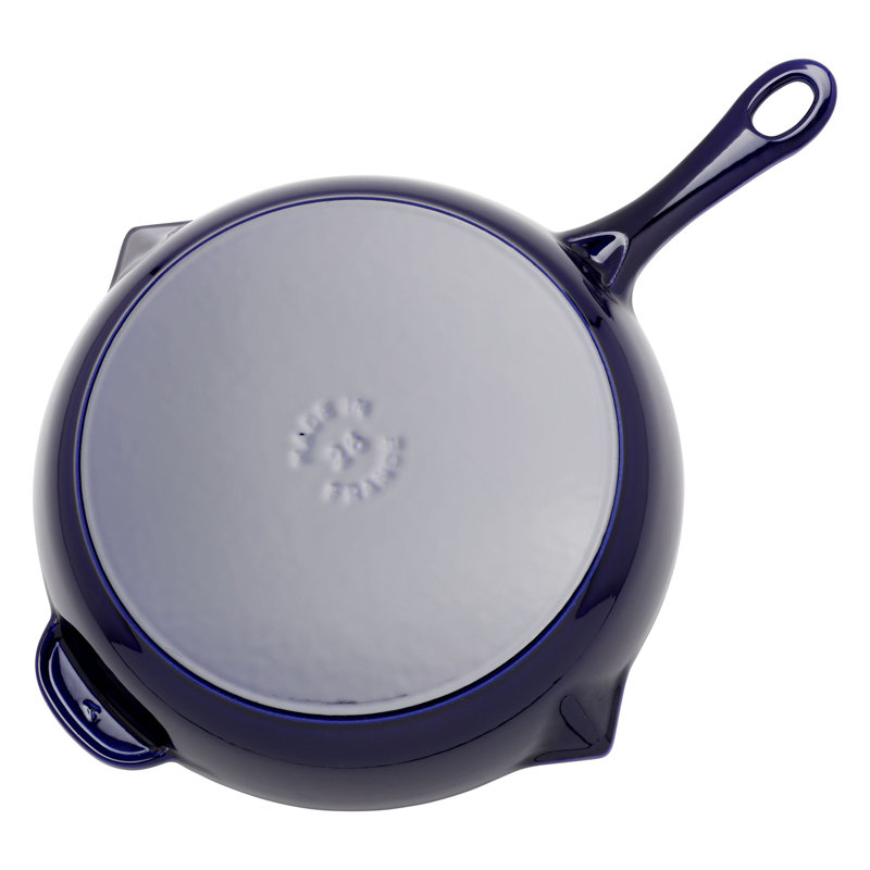 Staub Cast Iron 10-inch Fry Pan, Dark Blue, 10"