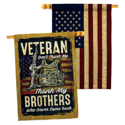 Double Sided 40'' H x 28'' W Polyester House Flag
